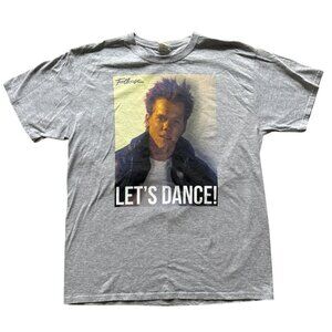 Jerzees Footloose "Lets Dance!" Graphic T-Shirt L Gray Cotton/Polyester